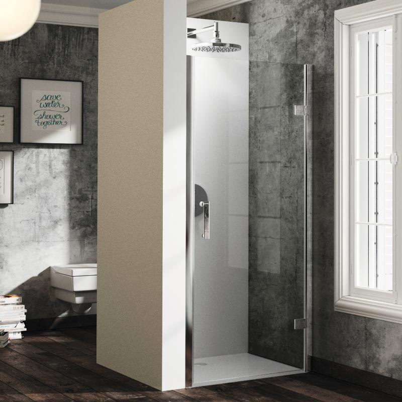 dušas durvis Solva pure, 900 mm, h=2000 mm, labā puse, hroms/caurspīdīgs stikls AP